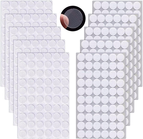 Self Adhesive Dots,600 Pcs (300 Pairs) 0.78"/20 mm Diameter Transparent Sticky Back Thin Clear Dots with Adhesive,Hook & Loop Dots with Waterproof...