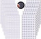 Self Adhesive Dots,600 Pcs (300 Pairs) 0.78"/20 mm Diameter Transparent Sticky Back Thin Clear Dots with Adhesive,Hook & Loop Dots with Waterproof...