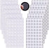 Self Adhesive Dots,600 Pcs (300 Pairs) 0.78"/20 mm Diameter Transparent Sticky Back Thin Clear Dots with Adhesive,Hook & Loop Dots with Waterproof...