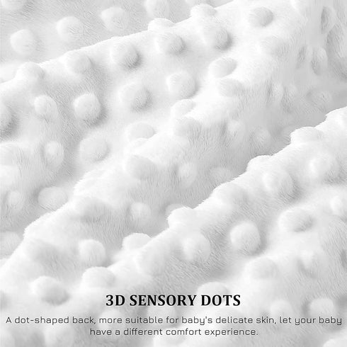 Flower Minky Baby Blanket for Boys Girls Double Layer Soft Plush Toddler Blanket with Dotted Backing, Newborn Blanket for Nursery Stroller Crib Re...