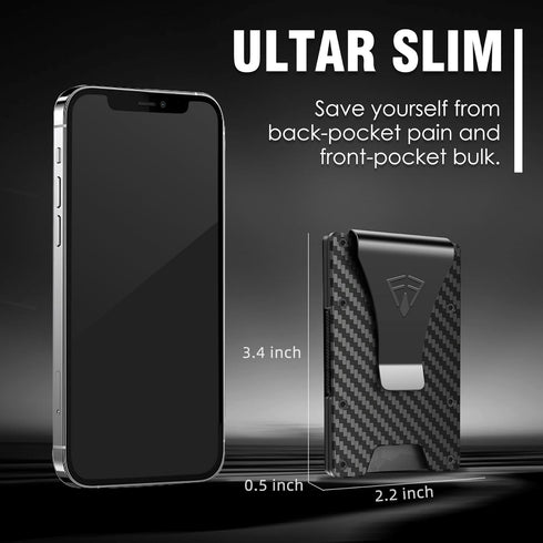 Slim Minimalist Wallet for Men with Money Clip - 15 Credit Card Holder RFID Wallet for Men - Front Pocket Mens Wallet with Compact Design - Easy t...