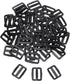 Shapenty 50PCS Black Plastic Tri-Glide Slides Button Bulk Adjustable Webbing Triglides Slider Buckle for Belt Backpack and Bags (Black, 1 Inch)...