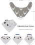 Giftty BabyBandana Bibs with Teething Corner, Teething Bib, BPA-Free Silicone Teether and Adjustable Snap for Baby Boys, (Black Forest, 5-Pack)...