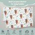 Highland Cow Eucalyptus Leaf Baby Blanket Boys Gift, Western Farm Animal Yak Flannel Fleece Nursery Swaddle Receiving Blankets, Soft Lightweight N...