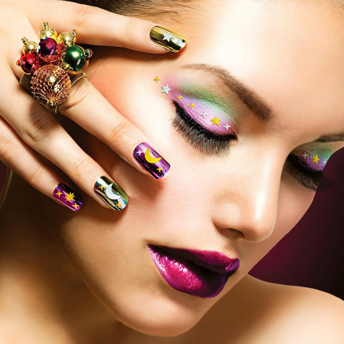 60 G/ 2.1 oz Holographic Star and Moon Glitter Confetti Sequin Galaxy Iridescent Table Metallic Glitter Foil Confetti Sequin Star Moon Scatter for...