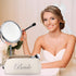 Bride Silver Letter Makeup Bag for Women Bridesmaid Engagement Gift for Her Large Capacity Portable PU Waterproof Toiletry Bag Flat Open Cosmetic ...