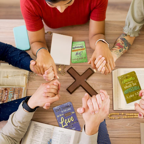 24 Pieces Bible Verse Notebook Religious Motivational Notepads Colorful Rustic Small Pocket Journal Inspirational Notepads Christian Notebooks for...