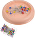 HARFINGTON Magnetic Pin Cushion Concave Shape with 100pcs Multicolor Plastic Head Pins, Magnetic Pins Holder for Sewing Quilting Needles Pins Hair...