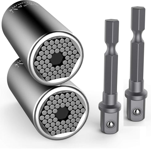 Universal Socket Grip Adapter 4 PCS | Multi Functional Sockets Set Ratchet Power Drill Bit Wrench 1/4"-3/4" (7mm-19mm) Professional Repair Tools G...