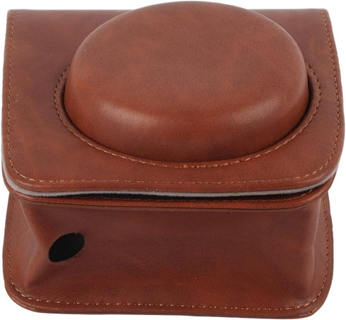 GOWENIC PU Leather Vintage Camera Case for Fujifilm Instax Mini 90, Waterproof Exquisite Protective Camera Case with Adjustable Shoulder Strap (Br...