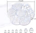 Half Artificial Pearl Bead Flat Back Plastic Beads for Craft DIY Phone Nail Art Making, 7 Sizes (White)...