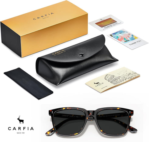 CARFIA Acetate Polarized Sunglasses for Women Small Face - AntiGlare UV400 Protection CA5354...