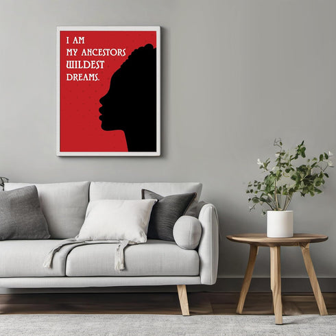 Posterizer 1 pcs-Ethnic African American Women-Positive Quote-Afro-American Art Collection-Inspirational Women's Art-Gifts for Women-Living Room B...