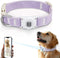 Airtag Dog Collar QR Code - IP68 Waterproof Integrated Air Tag Dog Collar Holder ID Tag - Free Pet Online Profile - Durable Natural Cotton Hemp - ...