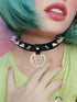 Urieo Gothic Chokers Leather Black Choker Necklace with Star Pendant Cool Rivet Spike Studed Collar Adjustable Party Bar for Women...