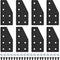 8pcs 2040 Aluminum Extrusion Joint Plate Connector Corner L Bracket 6-Hole 2040 V Slot Hardware T Slotted Accessories with T Nuts and Screws for A...