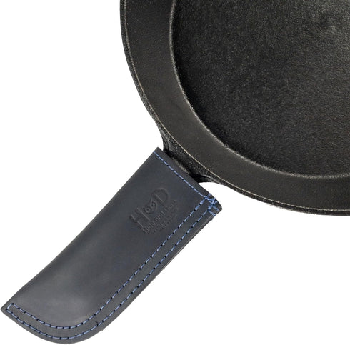 Hide & Drink, Full Grain Leather Hot Handle, Cast Iron Protector, Panhandle Potholder, Double Layered, Double Stitched, Slides On/Off Easily onto ...