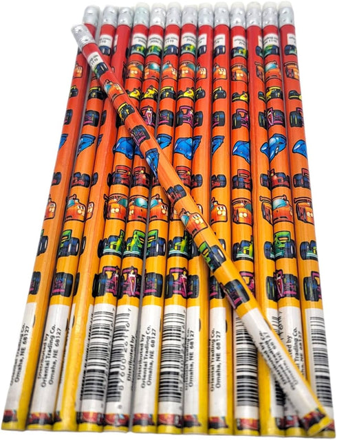 Formula One Sport Car Racing Print Wooden Pencils (Standard 7.5") #2 Lead. One Top Rubber Eraser. (48 Pack)...