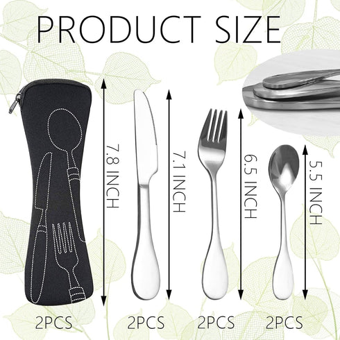 8 PCS Bariatric Plates for Portion Control Eating Portion Management Control Flatware Weight Loss Silverware Serving Spoons Forks Knives with Fabr...