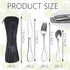 8 PCS Bariatric Plates for Portion Control Eating Portion Management Control Flatware Weight Loss Silverware Serving Spoons Forks Knives with Fabr...