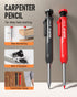 Nicpro Carpenter Pencil with Sharpener, Mechanical Pencils Set with 26 Refills, Deep Hole Marker for Construction, Heavy Duty Woodworking Pencils ...