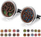 2 Packs Wooden Car Diffuser Vent Clips, Aromatherapy Essential Oil Car Diffuser Locket Clip with 10 Shiny Pads and 10 Washable Felt Pads(Tree and ...