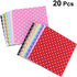 20pcs 15x15 cm Felt Fabric Sheet Flower Dot Printed Felt Pack Squares Nonwoven Patchwork for DIY Kids Crafting Sewing...