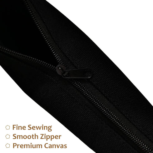 Koolmox 20 Makeup Bags in Bulk, 9x7 Large Plain Black Canvas Pouch with Zipper, Cotton Cosmetic Bags Wholesale for Painting, Heat Transfer Printin...