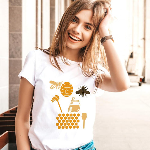 Honeybee Stencils for Painting - 12 Pcs Honeybee Stencils for Crafts Reusable, Daisy Flower Honeybee Stencils for Painting on Wood, Reusable Honey...