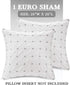 INK+IVY Pillow Euro Sham, 26"x26", Bow-tie White...