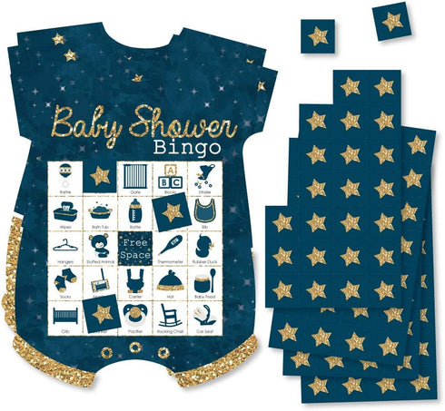 Big Dot of Happiness Twinkle Twinkle Little Star - Picture Bingo Cards and Markers - Baby Shower Shaped Bingo Game - Set of 18...