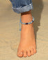 Jewever Aquamarine/Lapis Lazuli Chips Tumbled Stones Anklets Healing Crystals Anklet Bracelets for Women Energy Gemstones March Birthstone Gifts J...