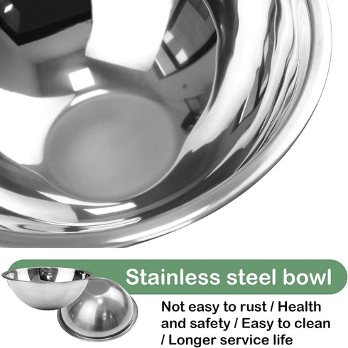 Ptlom Dog Cat Basic Food and Water Bowl Set, 2 Removable Stainless Steel Feeding Bowls with Non-Slip Leak-Proof Plastic Stand Suitable for Small a...