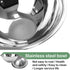 Ptlom Dog Cat Basic Food and Water Bowl Set, 2 Removable Stainless Steel Feeding Bowls with Non-Slip Leak-Proof Plastic Stand Suitable for Small a...