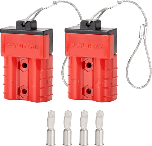 Spurtar 50A Battery Quick Connect/Disconnect, 2Pcs 6 AWG Wire 12-36V Quick Connect Jumper Cables Recovery Kit for Car ATV Lifts Motors Trailer Tow...
