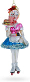 Waitress Carrying Food Blown Glass Christmas Ornament...