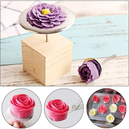 Cake Flower Nail Lifters Set - Stainless-Steel Baking Tools,6 Pcs,Icing Flowers Decoration...