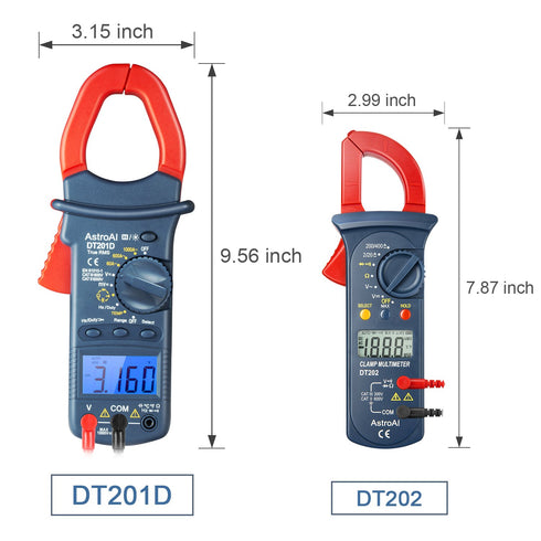 AstroAI Digital Clamp Meter 2000 Counts, Multimeter Amp Meter with Auto Ranging; Measures Voltage Tester, AC Current, Resistance, Continuity; Test...