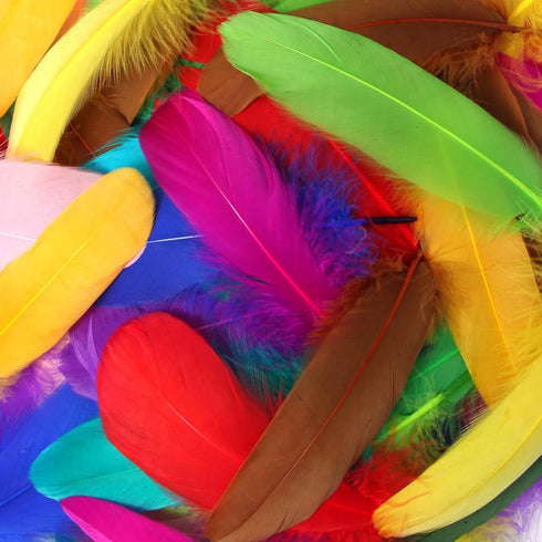 PMYUMAO 300pcs Yellow Feathers for Crafting, 5-7inch Bulk Natural Feathers for Hats, Costume Decorations, DIY Crafts, Wedding Home Party Decoratio...