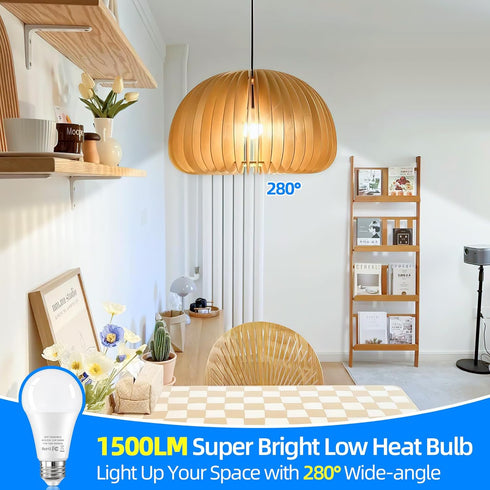 LED Light Bulbs, 100 Watt Equivalent A19 LED Bulb Daylight White 5000K, 13W Bright 1500 Lumens E26 Standard Base Bulb for Bedroom Kitchen Office L...