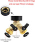 Heavy Duty Garden Faucet Splitter Hose Splitter with Shut-Off Valves Garden Hose Splitter Y Splitter Connect Faucet for Outdoor Garden Irrigation ...