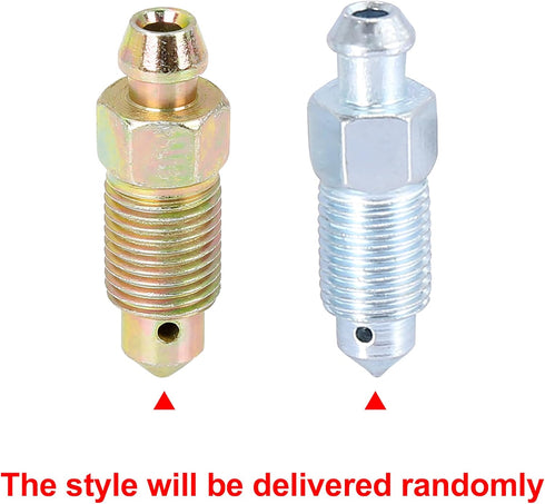 2Pcs M10x1mm Banjo Bolt Bleeder Screw with Cap for Motorcycle Brake Master Cylinder...