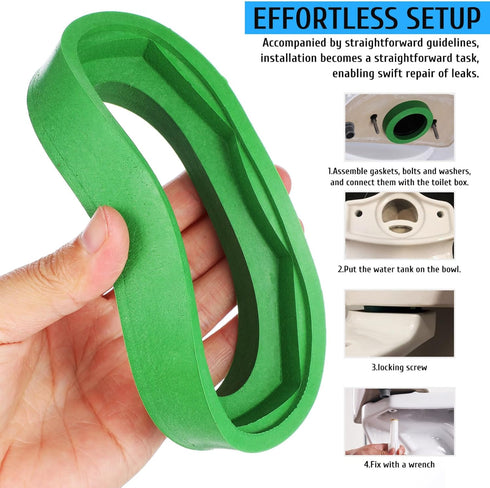 OSALADI 1 Set Universal Toilet Tank to Bowl Repair Kit Gasket Kit Inside Tank Toilet Repair Kit Tank Sealing Gasket Toilet Tank Replacement Parts...