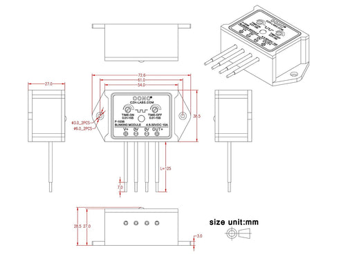 DC 4.5-30V 10Amp Blinking Flasher Module, Normally Open...