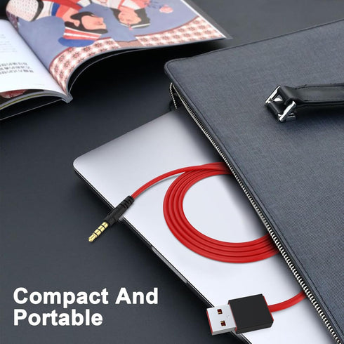 Alitutumao USB 3.5mm Cable Wire Solo Wireless Headphones Wireless Charger Cord Compatible with Beats by Dr Dre Solo Studio Wireless Headphones (Re...