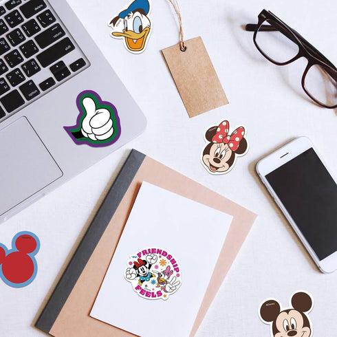 100Pcs Mickey&Minnie Sticker for Kids, Cute Disney Cartoon Mickey&Minnie Mouse Waterproof Vinyl Stickers for Teen Girl Water Bottle, Laptop, Phone...