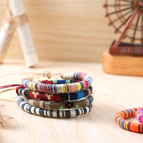 24 Pieces VSCO Bracelets for Teen Girls Friendship Bracelets Woven Braided Bracelet for Women and Men Boho Adjustable Ethnic Tribal Bracelet Rope ...