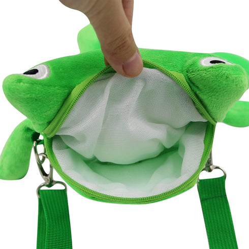 ANKOMINA Women Kids Cute Plush Frog Crossbody Bag Small Cell Phone Wallet Coin Purse Bag Shoulder Handbag...