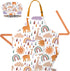 Kids Apron With Pocket & Chef Hat - Water Resistant Toddler Apron...