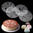 4-Piece Variety Cake Stencil Template,Birthday Heart Flower Spirals Decorating Mold Tool...